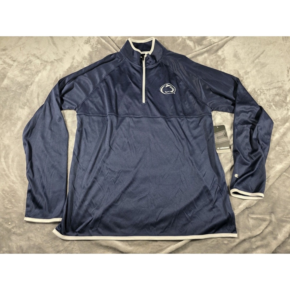NWT Penn State 1/4 Zip Pullover LIghtweight Long Sleeve Shirt‎ Colosseum Medium